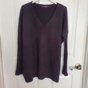 French Connection Cashmere Feel Vneck Sweater Womens Large